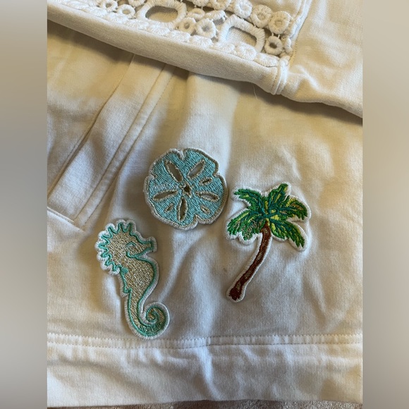 Lily Pulitzer White Half Zip Sweater, Size XS - Picture 2 of 6